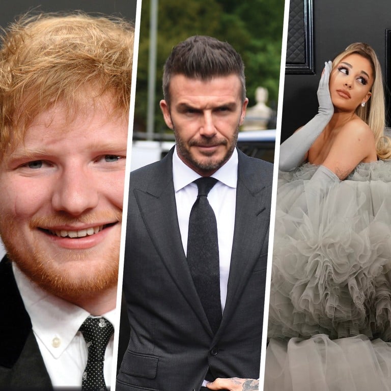 Ed Sheeran, David Beckham, Ariana Grande and Orlando Bloom all have one thing in common – and it involves bad tattoos. Photo: SCMP