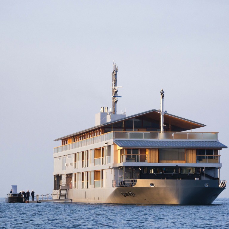 A floating hotel is just one of the options for avoiding the Olympics while in Japan. Photo: @guntu_floating_hotel/Instagram