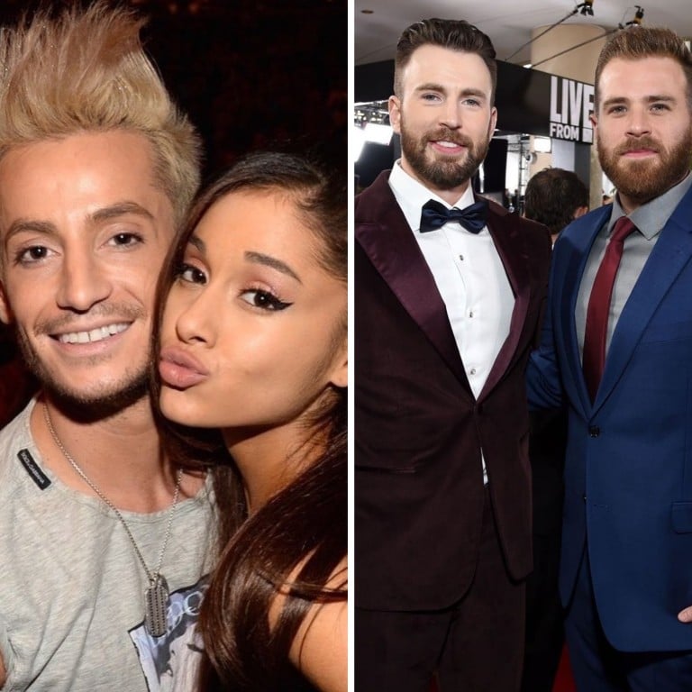 Ariana Grande and her brother Frankie, Chris Evans and his brother Scott, and Colin Farrell and his brother Eamon – just three celebrities who adore their LGBTQ+ siblings. Photo: Instagram