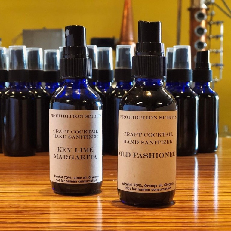 Distilleries are making their own hand sanitisers – but they aren’t fit for drinking. Photo: @prohibitionspirits/Instagram