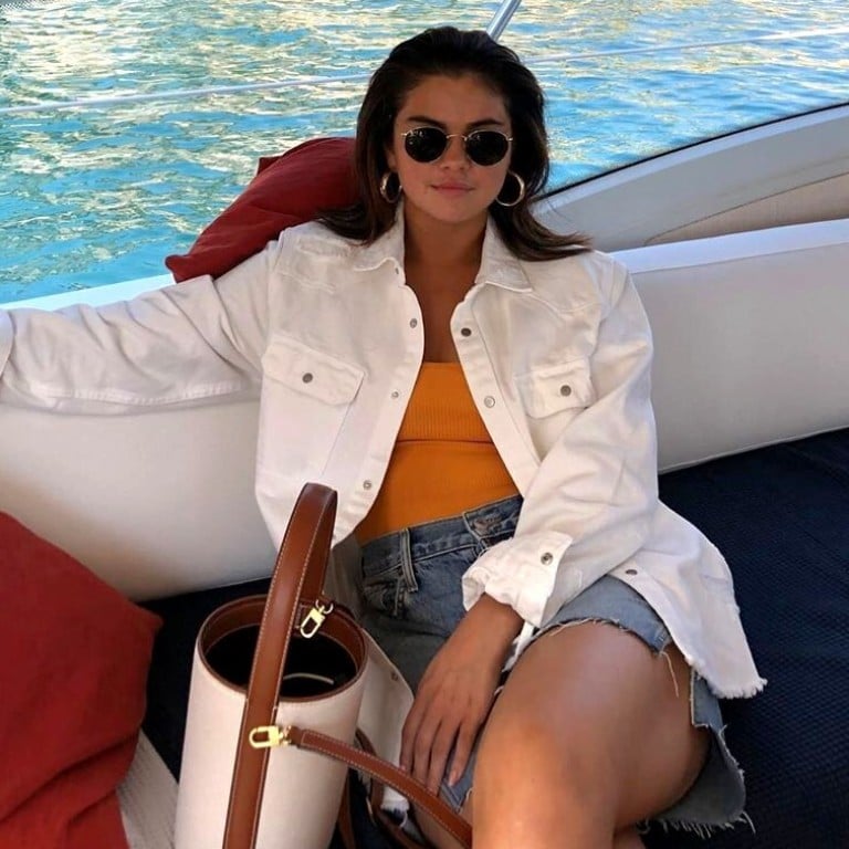 Along with actress and singer Selena Gomez's Staud Bisset bucket bag, check out five more colourful and bold handbags for summer. Photo: @selenagomez/Instagram