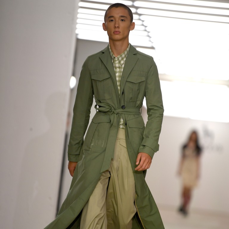 A model presents designs by HAZZYS by JD.com during the London Fashion Week – like Alibaba, the e-retailer has set up a platform dedicated to selling luxury goods, Toplife. Photo: EPA-EFE