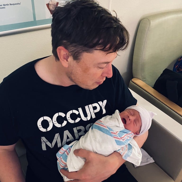 New dad Elon Musk has a weird choice of name for his sixth-born child – or a very twisted sense of humour. Photo: Twitter/@elonmusk