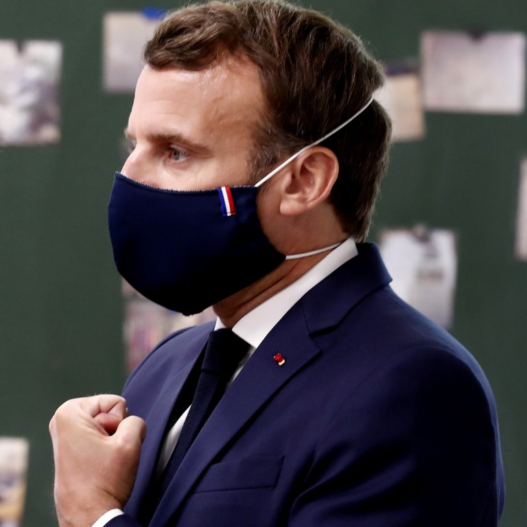 Download Free Stylish And Made In France Face Mask President Macron Wore To Best Free SVG Cut Files