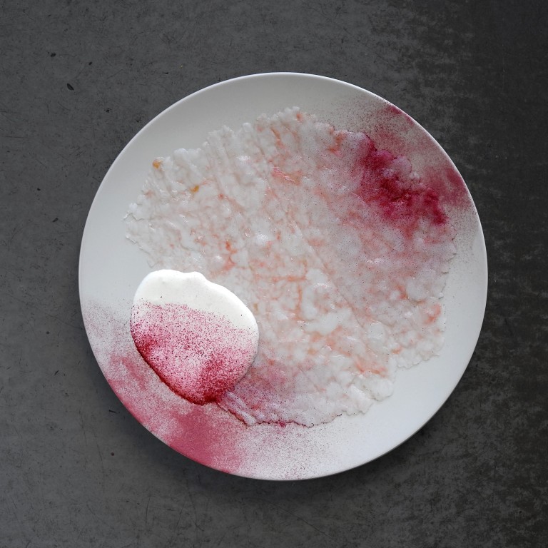 Langoustines, part of the collaboration between Richard Ekkebus of the Netherlands and Danish chef Bo Bech. Photo: Mandarin Oriental