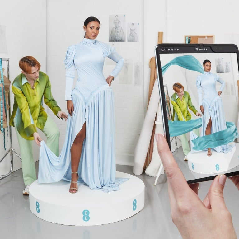 Richard Malone’s 5G-powered dress for Maya Jama at Bafta 2020. Photo: Richard Malone