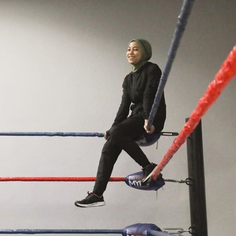Malaysia’s Nor Diana, aka Phoenix, is the world’s first well-known hijab-wearing wrestling champion. Photo: @nordianapw/Instagram