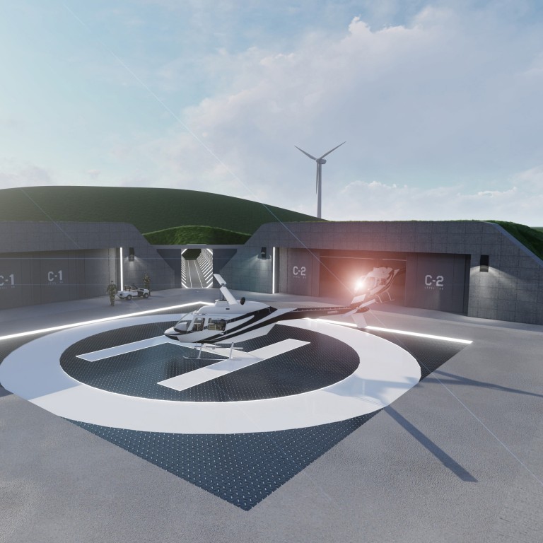 The blast-hardened roof of the former missile silo houses a helipad. Photos: survivalcondo.com