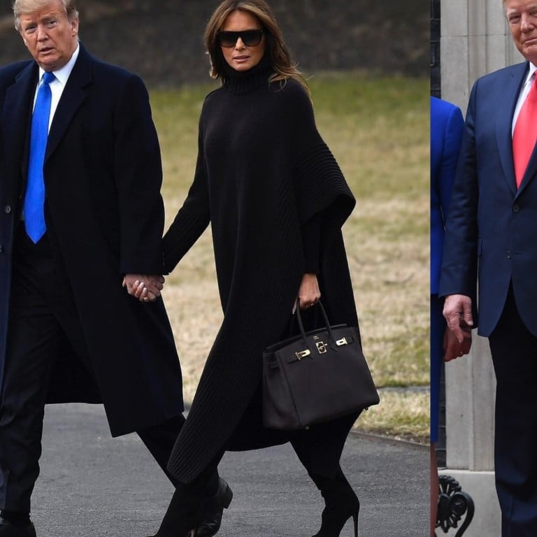 Melania Trump holds an extensive Hermès collection. Photos: Instagram @melaniatrumpfashion/EPA-EFE