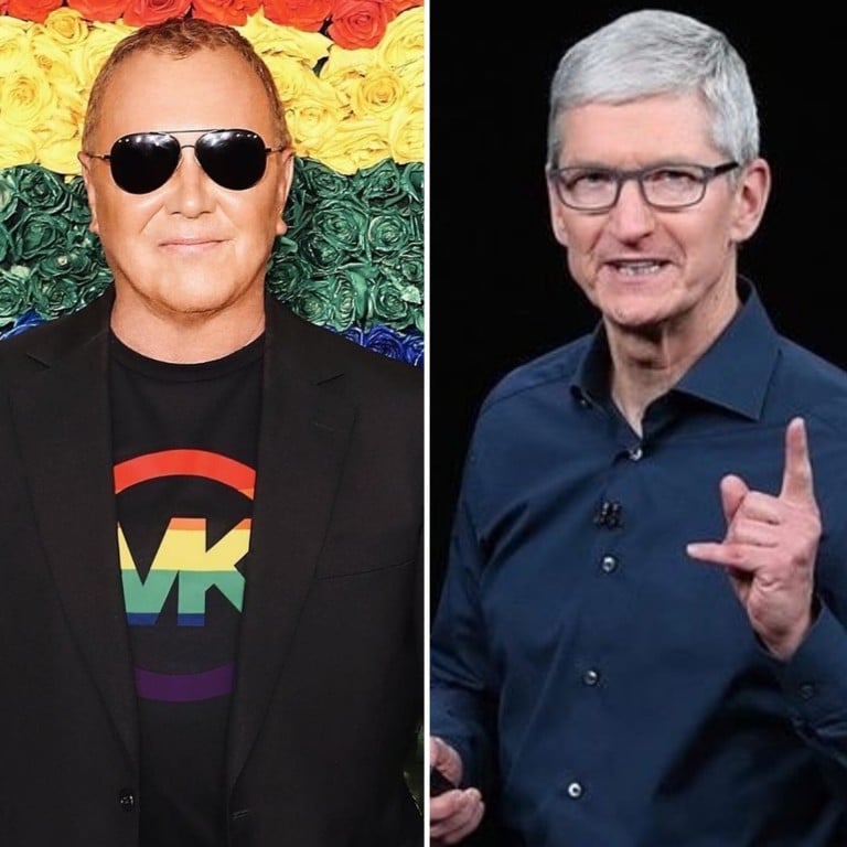 David Geffen, Michael Kors, Tim Cook: three LGBT champions. Photo: Instagram