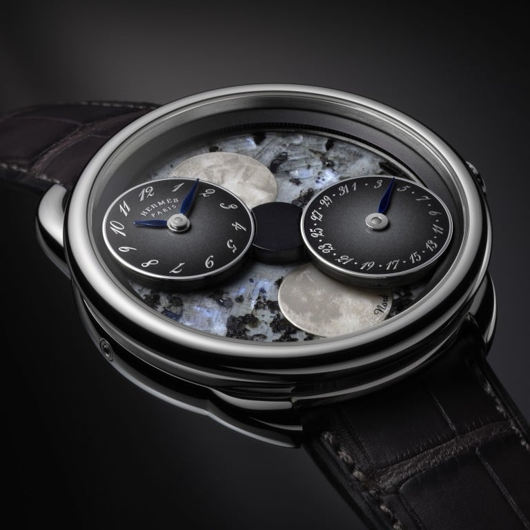 Space is the limit for Hermès’ new Arceau L’Heure de la Lune watch range. Photo: Joël Von Allmen