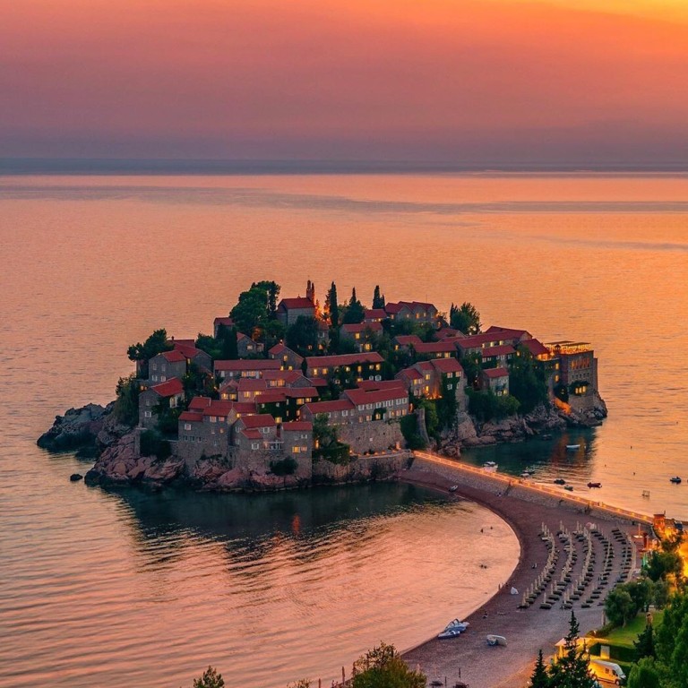 Aman Sveti Stefan at golden hour. Photo: @sennarelax/ Instagram
