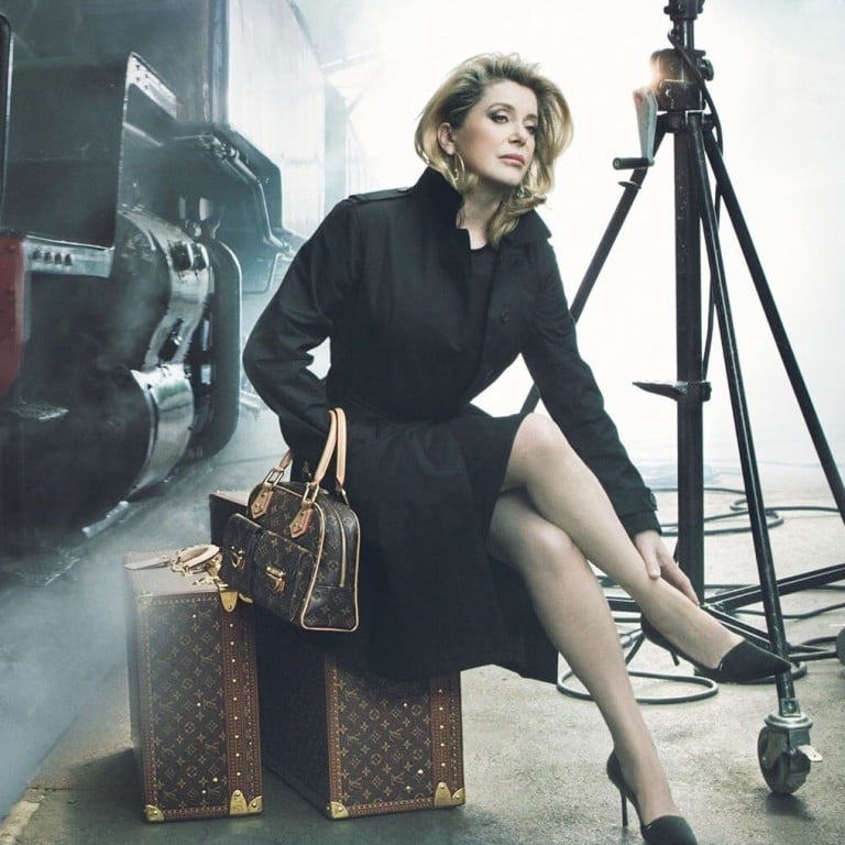 Catherine Deneuve photographed on set for the Core Values Campaign. Photo: @louisvuitton/ Instagram