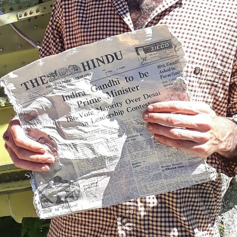 Indira Gandhi Is Pm Melting French Glacier Yields Old Newspapers