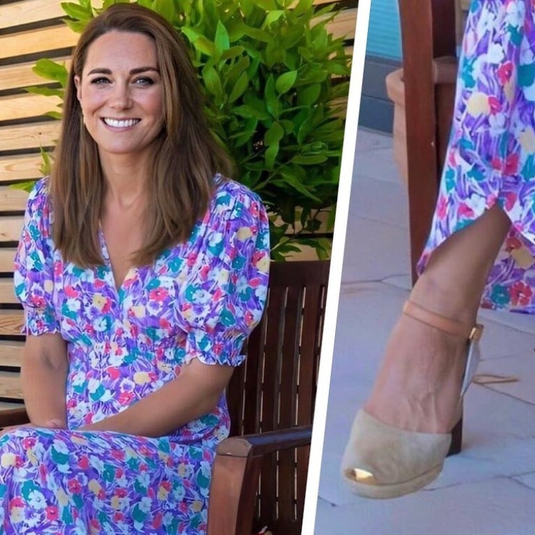 The Duchess of Cambridge wearing a pair of strappy espadrilles. Photo: @life.of.a.duchess/Instagram