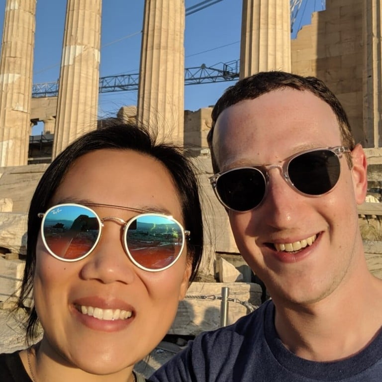 Mark Zuckerberg celebrating his seventh anniversary with wife Priscilla Chan in Athens. Photo: @Mark Zuckerberg/Facebook