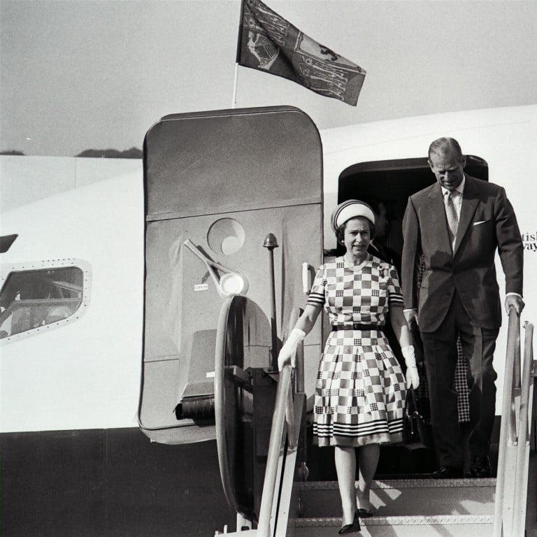 A historic moment for Hong Kong as Queen Elizabeth and Prince Philip arrive at Kai Tak Airport, becoming the first reigning British monarch to visit the then colony in May 1975. Photo: SCMP
