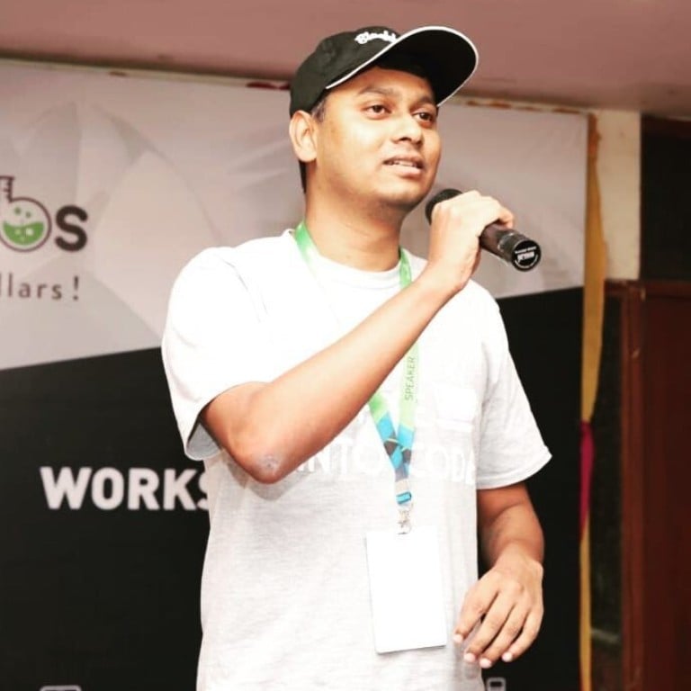 Tech entrepreneur and Chingari CEO Sumit Ghosh at Earning Labs Delhi 2018. Photo: @sumitgh2050/Instagram