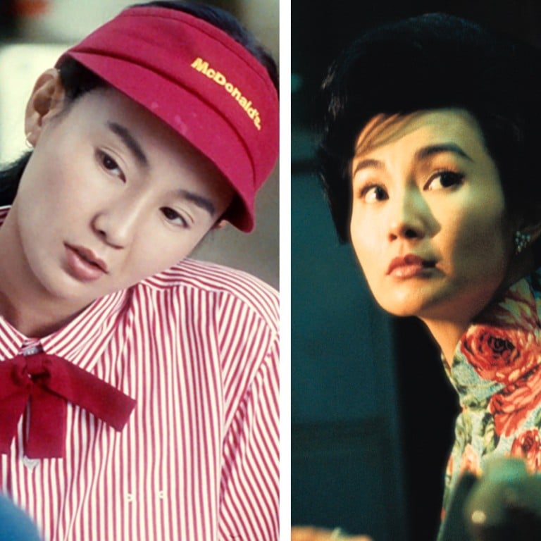 (From left) Maggie Cheung in Comrades: Almost a Love Story, In the Mood for Love, and Irma Vep. Photos: @moviesmoviesmoremovies/Instagram; Jet Tone Films; @ilovefilmstillzzzzzz/Instagram
