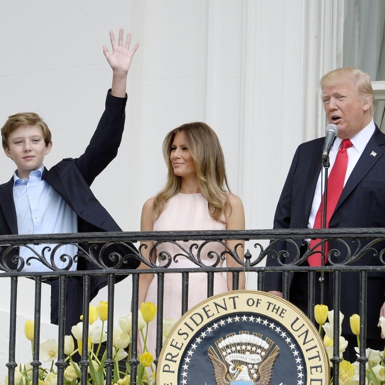 US president Donald Trump and first lady Melania are staunch supporters of their son Barron’s love of soccer. Photo: EPA/SIPA Pool