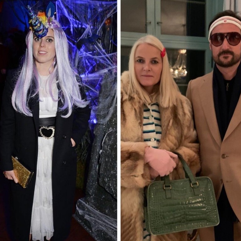 The Halloween costumes of different royals throughout the years: Princess Beatrice, Crown Princess Mette-Marit and Crown Prince Haakon, and Princess Talita von Fürstenberg. Photos: @royal.monarch, @crownprincessmm, @tvf/Instagram