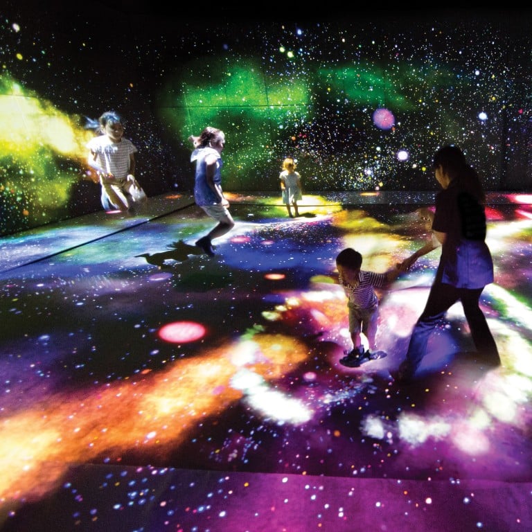 Multi Jumping Universe, one of the interactive digital installations created by teamLab Photo: teamLab