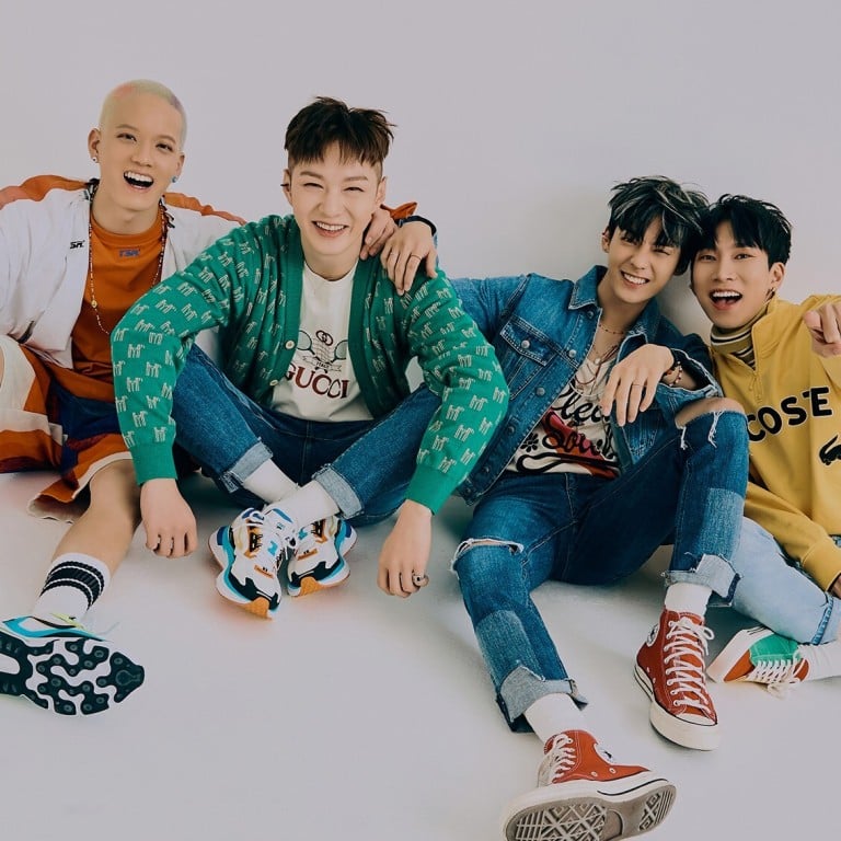 BtoB 4U – from left, Peniel, Changsub, Minhyuk and Eunkwang – who have released a mini-album, Inside, after finishing their military service. Photo: Cube Entertainment