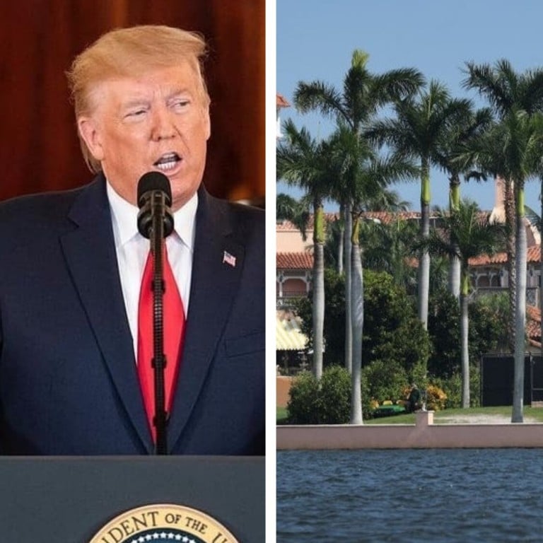 Donald Trump’s beloved Mar-a-Lago Florida estate costs a fortune to maintain – and so does his hair, it seems. Photos: @legit.ng/Instagram; @KayAnneSacto/Twitter