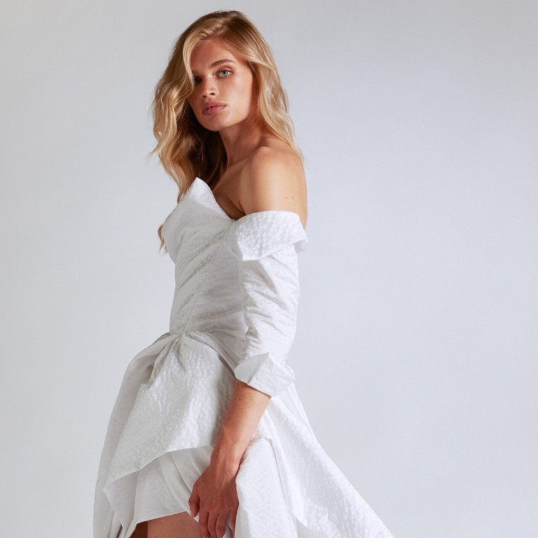 A white wedding doesn’t need to be all convention and no fun. Photo: The Loft Bridal