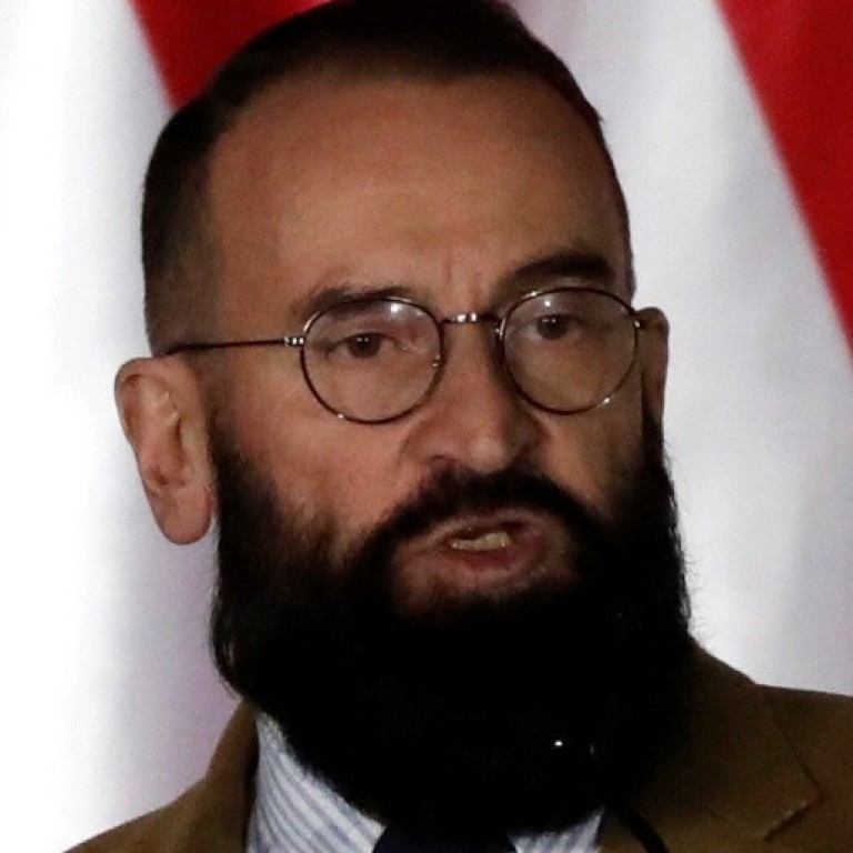 Hungarian politician Jozsef Szajer delivers a speech in Budapest in April 2019. Photo: Reuters