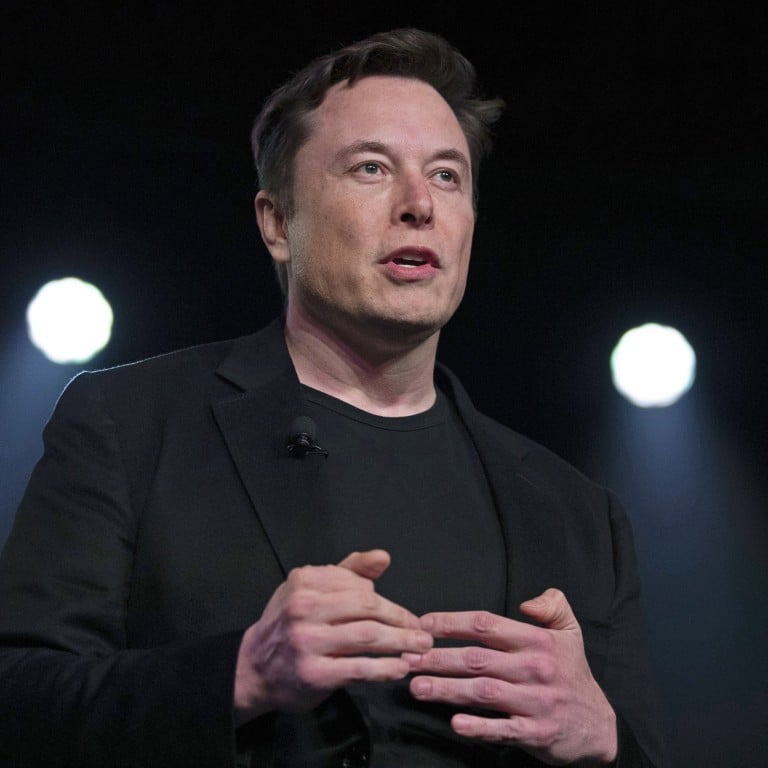 Tesla CEO Elon Musk speaks at the unveiling of the Model Y at Tesla’s design studio in Hawthorne, California in March 2019. Photo: AP
