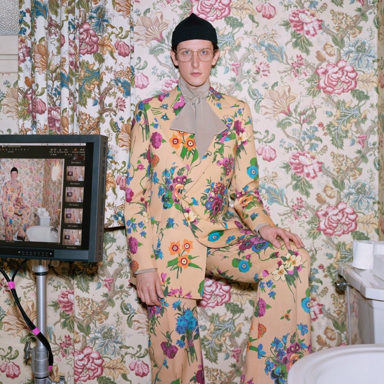 A look from Gucci’s “Epilogue” collection, which was modeled by members of the Italian label’s design team. Photo: Gucci