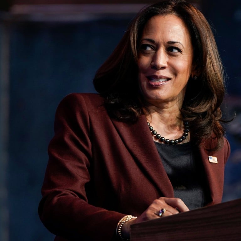 Vice-President-elect Kamala Harris speaks in Wilmington, Delaware, US in November 2020. Photo: Reuters