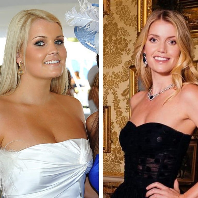 From left, Lady Kitty Spencer in Cape Town in 2011, and posing for Bulgari in 2020 – evidence of how she has transformed her lifestyle. Photo: @kitty.spencer/Instagram