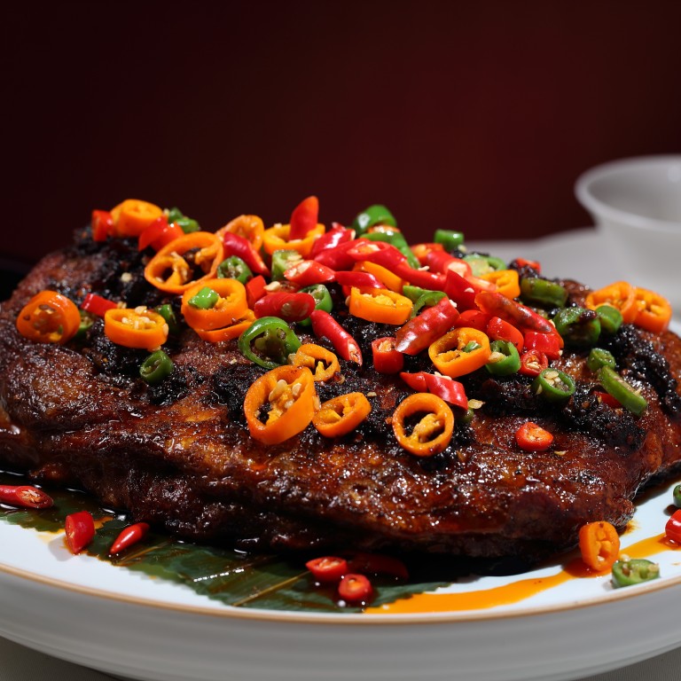 Fried Hulunbuir mutton spare ribs with home-made Sichuan chilli sauce at Dong Lai Shun. Photo: Alex Chan