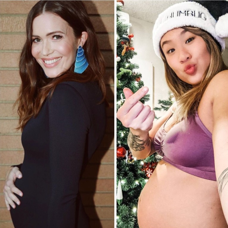 Mandy Moore, Angela Lee and Hilary Duff show off their baby bumps. Photos @mandymooremm; @ angelaleemma; @hilaryduff / Instagram