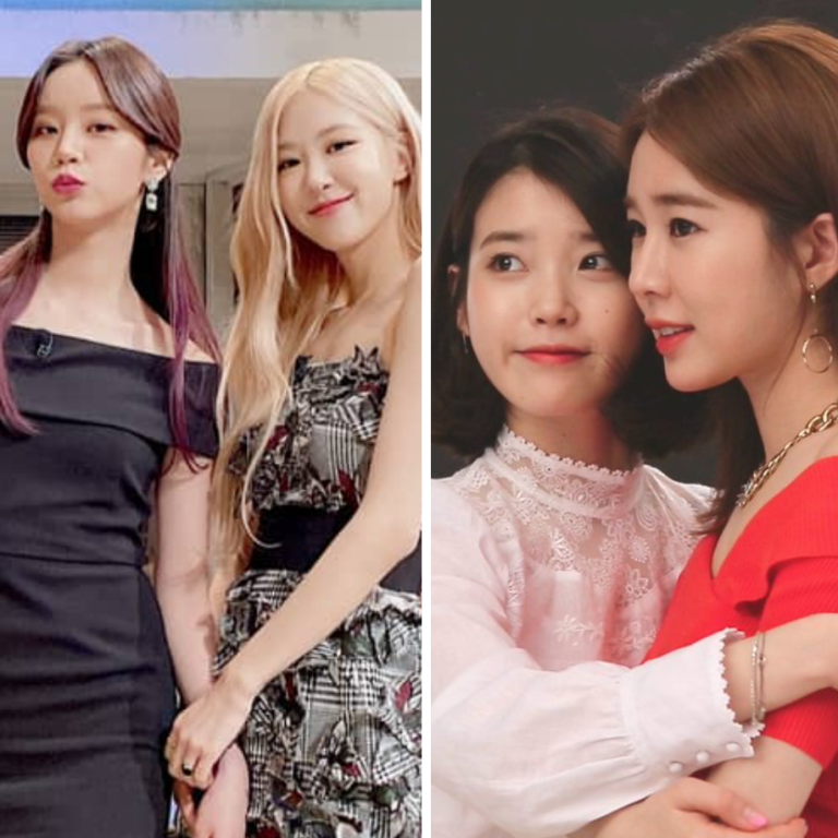 K-pop besties: Jackson and RM, Hyeri and Rosé, IU and Yoo In-na. Photos: @jacksonwang852g7; @hyeri_0609/Instagram, @iuxdean/Twitter