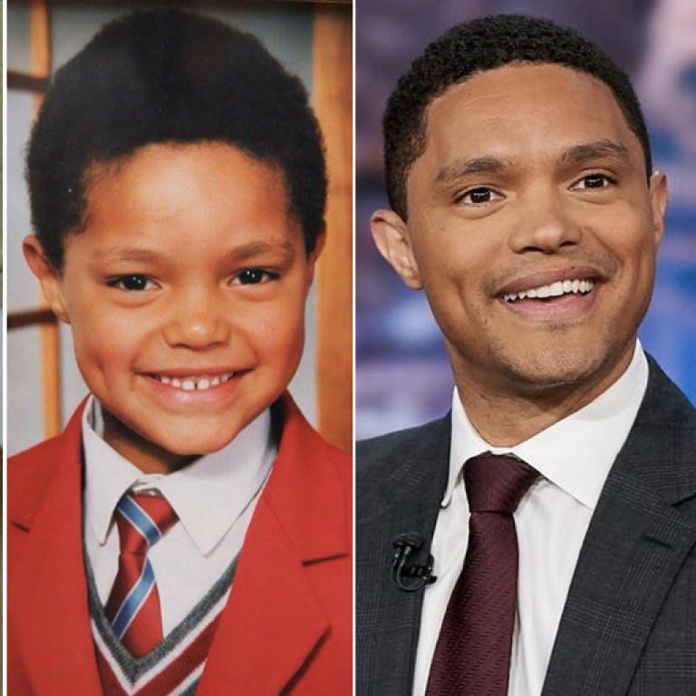 The Daily Show host Trevor Noah, then and now. Photos: @katekimab; @_Mondster/Twitter, @trevornoah/Instagram