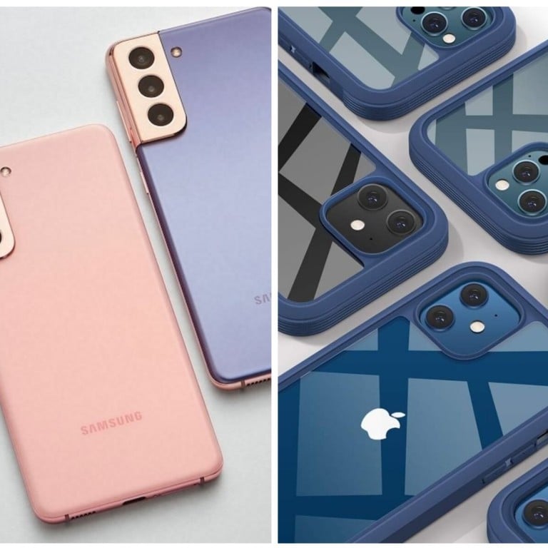 So which is better? Samsung's Galaxy S21 or Apple’s iPhone 12 (R)? Photo: @VerticalHoldAU/ Twitter; @miracase.official/ Instagram