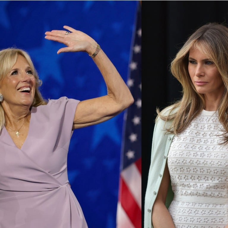 Jill Biden prefers understated timepieces while Melania Trump is a fan of bedazzled dials. Photos: Getty Images; AFP Photo