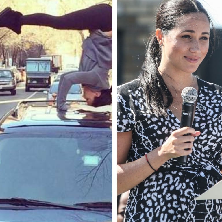 Justin Timberlake, Hilaria Baldwin and Meghan Markle all find their inner zen with yoga. Photos: Reuters; BANG Showbiz; AFP