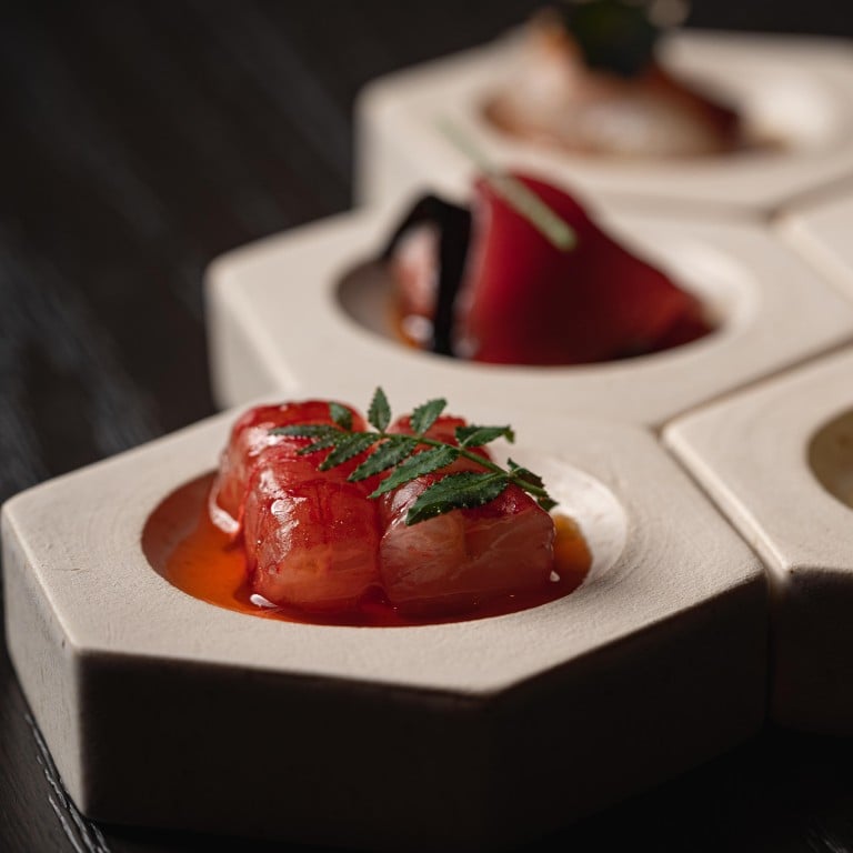 Japanese/Argentinian specialities at Ando restaurant, one of the latest eateries in Hong Kong to be awarded a Michelin star. Photo: Ando