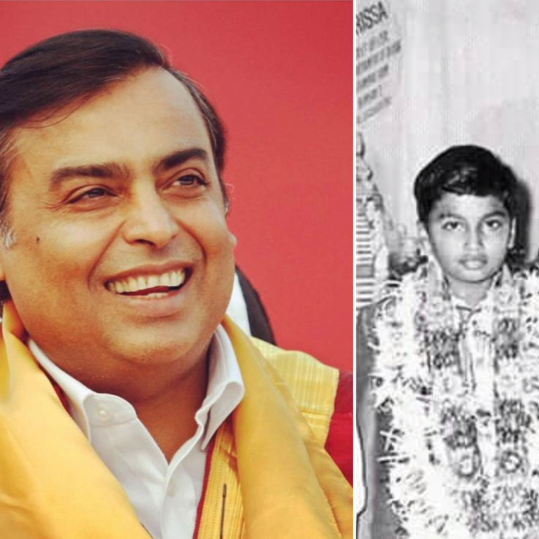Mukesh Ambani, then and now – how he grew from a shy schoolboy into one of the world’s richest men. Photo: @Jainpankajkasan/Twitter, @mukeshambaniofficial/Instagram