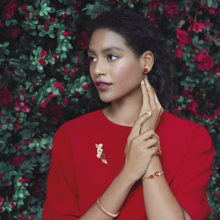 Van Cleef & Arpels’ new Lucky Spring collection is designed around motifs of nature such as ladybugs and plum blossoms. Photo: Erik Madigan Heck