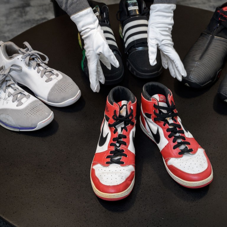 Nikes worn by Michael Jordan the star lot of Sothebyâs first sneakers-only sale, held with an