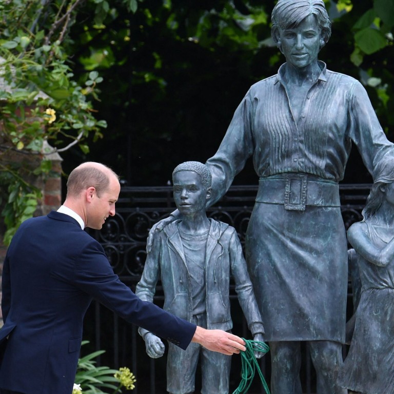 Britain’s William and Harry put feud aside to unveil Princess Diana