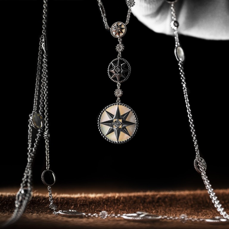 The signature motif of Dior’s Rose des Vents collection takes inspiration from a compass and a star. Photo: Dior