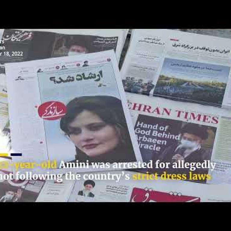 Schoolgirls without headscarves chase male official from campus as protests continue in Iran