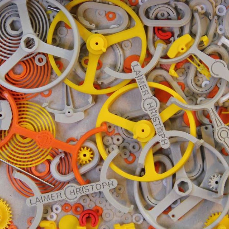 Every part of Christoph Laimer’s tourbillon was output by a 3D printer.