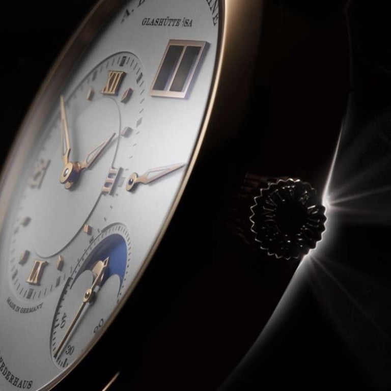 A Lange & Söhne new Lange 1 Moon Phase is elegant with a complicated movement.